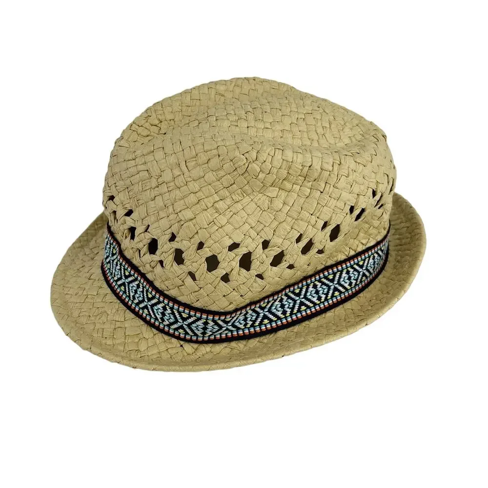 Childrens Place Boys Hat L/XL 8+ Paper Straw Natural New
